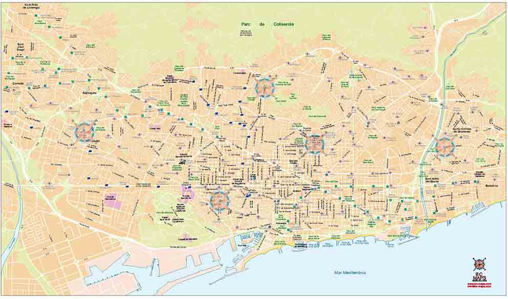 A general map of Barcelona